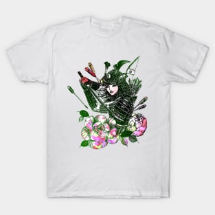 Japanese Geisha Sword Samurai Warrior 112 T-Shirt